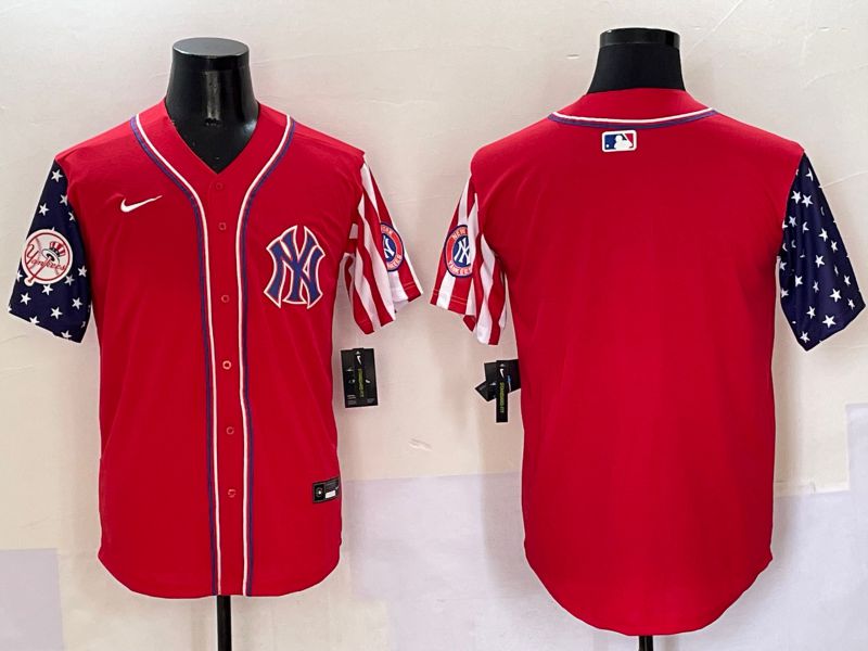 Men New York Yankees Blank Red a generation of national flags Jointly Name 2025 Nike MLB Jersey style 2->new york yankees->MLB Jersey
